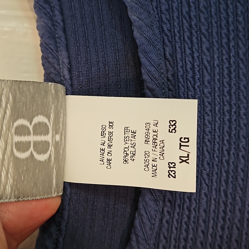 NWT Papillon Blanc Blue Shift Dress, sz Xl - Picture 5 of 7